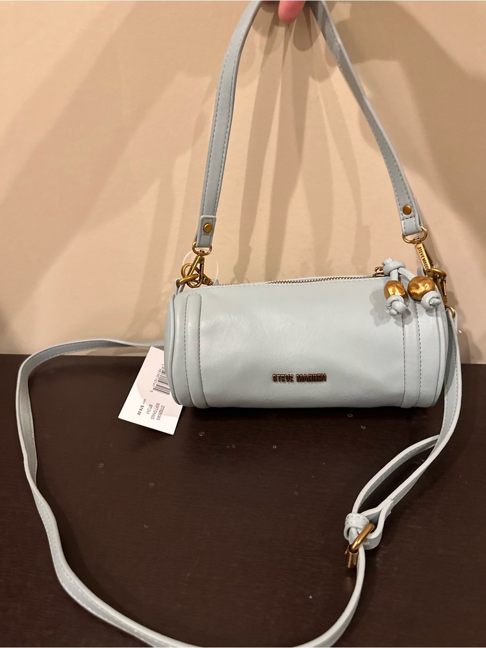 Steve Madden Powder Blue Barrel Crossbody Bag